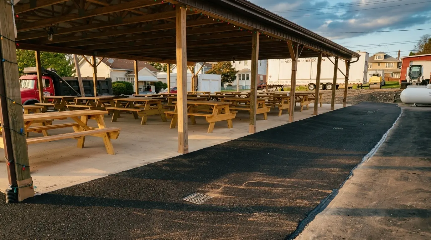 Combined paving, concrete and lot clearing project by VP Construction