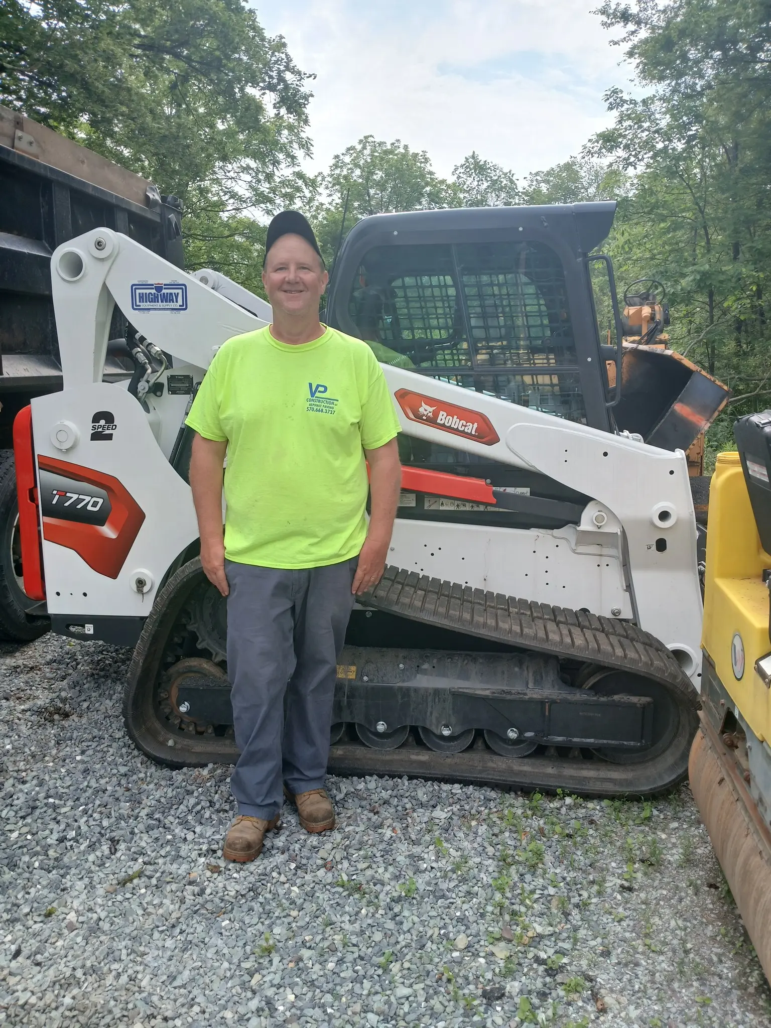 Joe, founder of VP Construction, on a job site